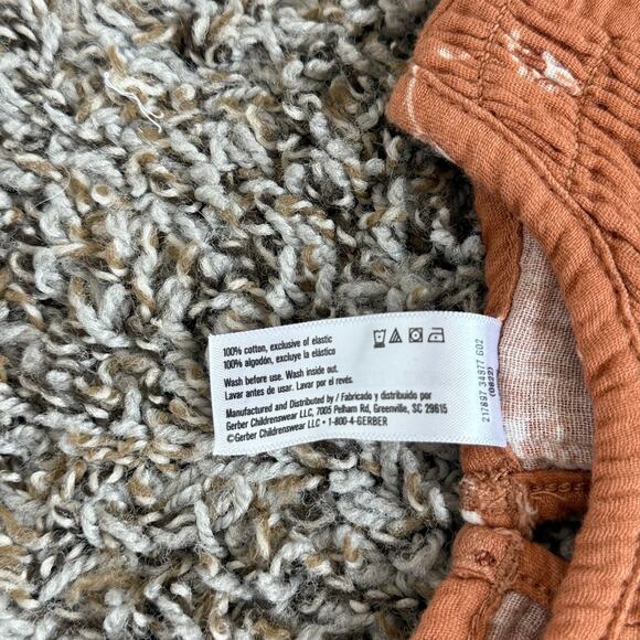 Modern Moments By Gerber Smocked Dress & Bloomer Set 3-6M Rust Orange Outfit - Picture 4 of 6